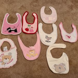 Set of 8 baby bibs various sizes